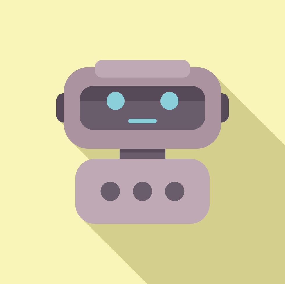 Cute cartoon robot icon on pastel background vector