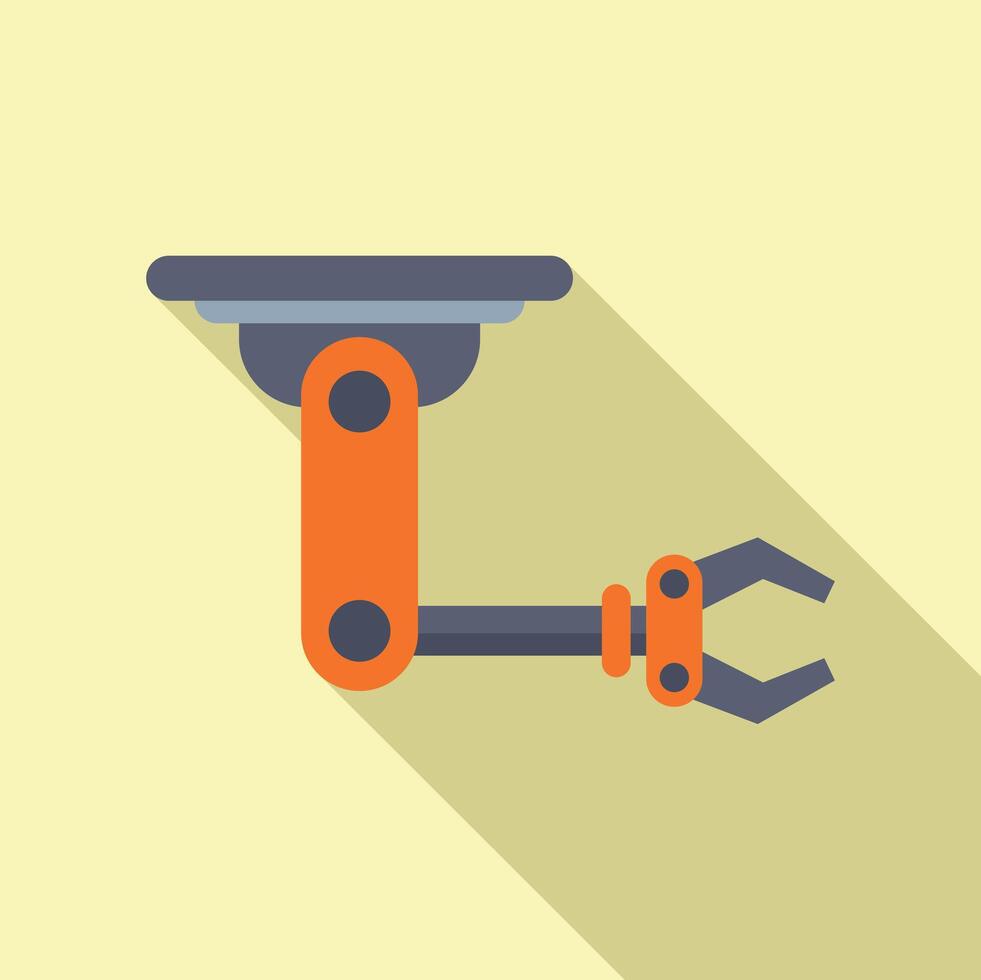 Robotic arm flat design illustration vector