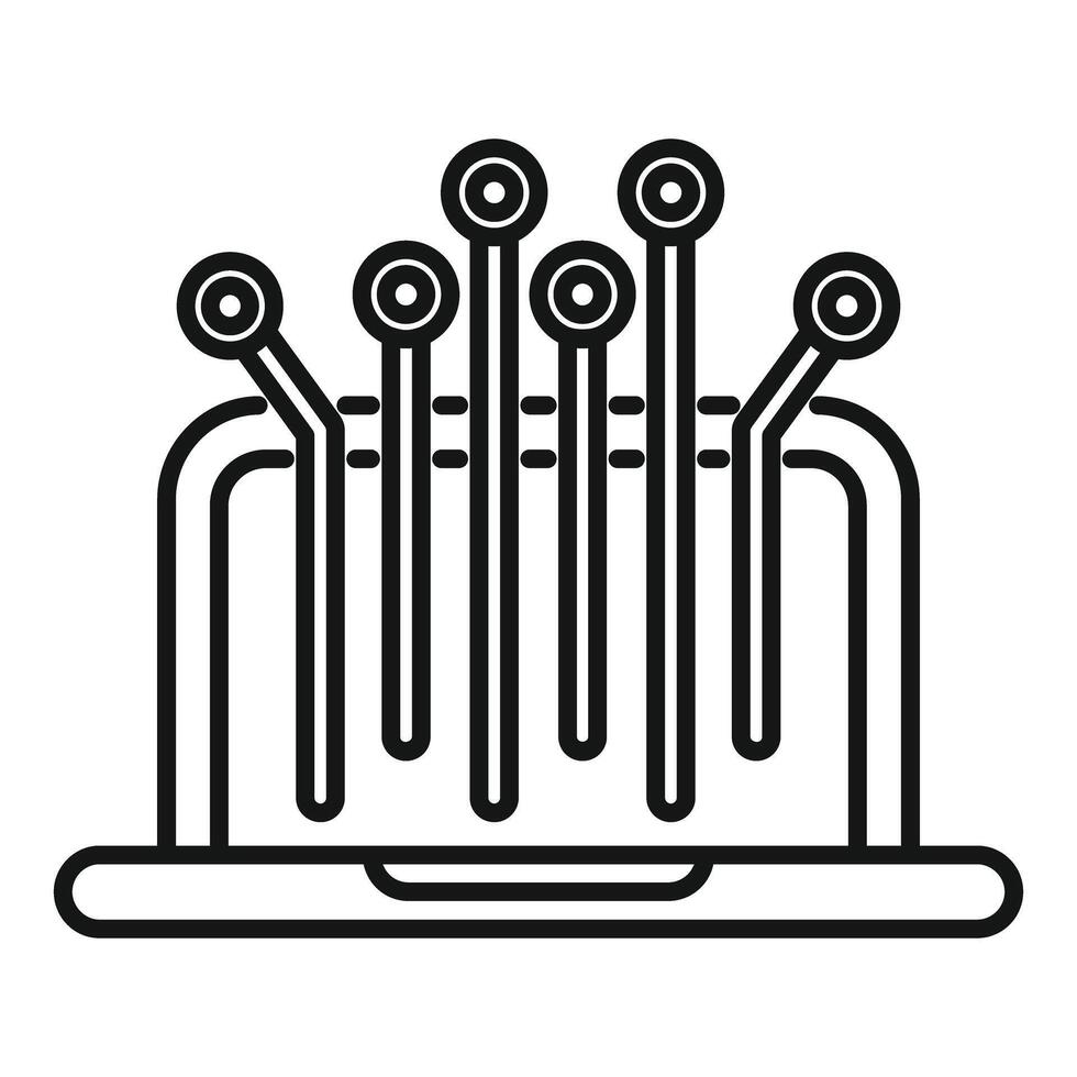 illustration of a circuit board concept icon vector
