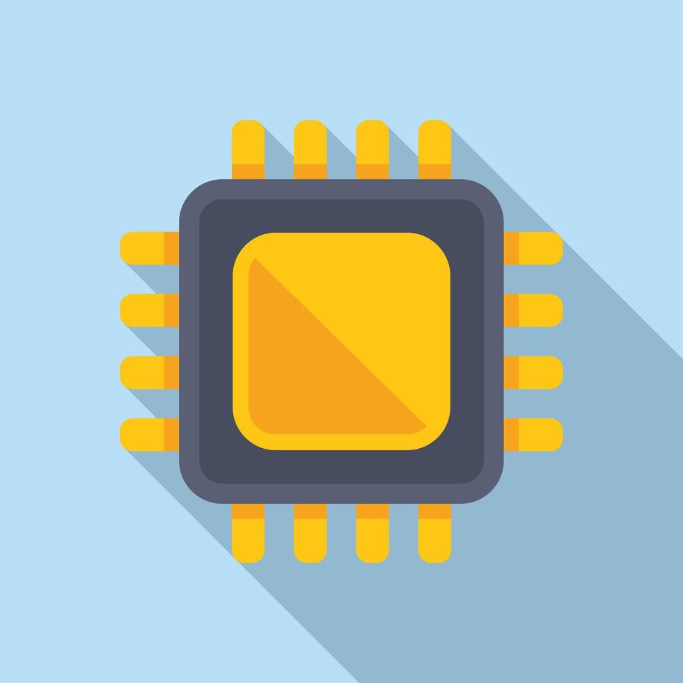 illustration of computer processor chip vector
