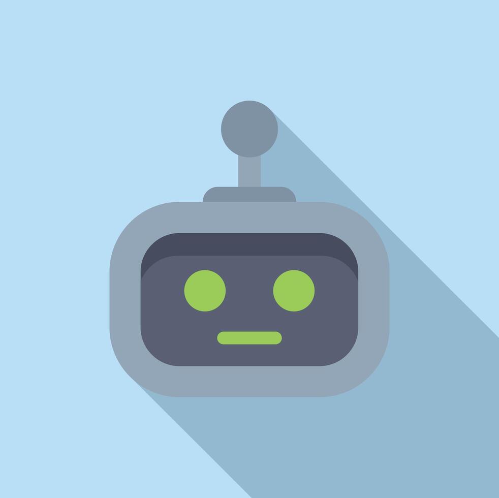 Cartoon robot icon with shadow vector