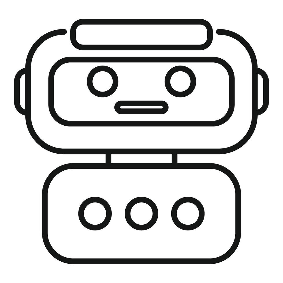 illustration of a cute robot character vector