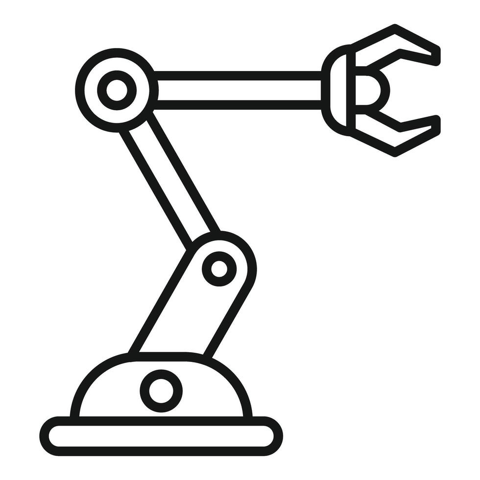 Robotic arm line art illustration vector