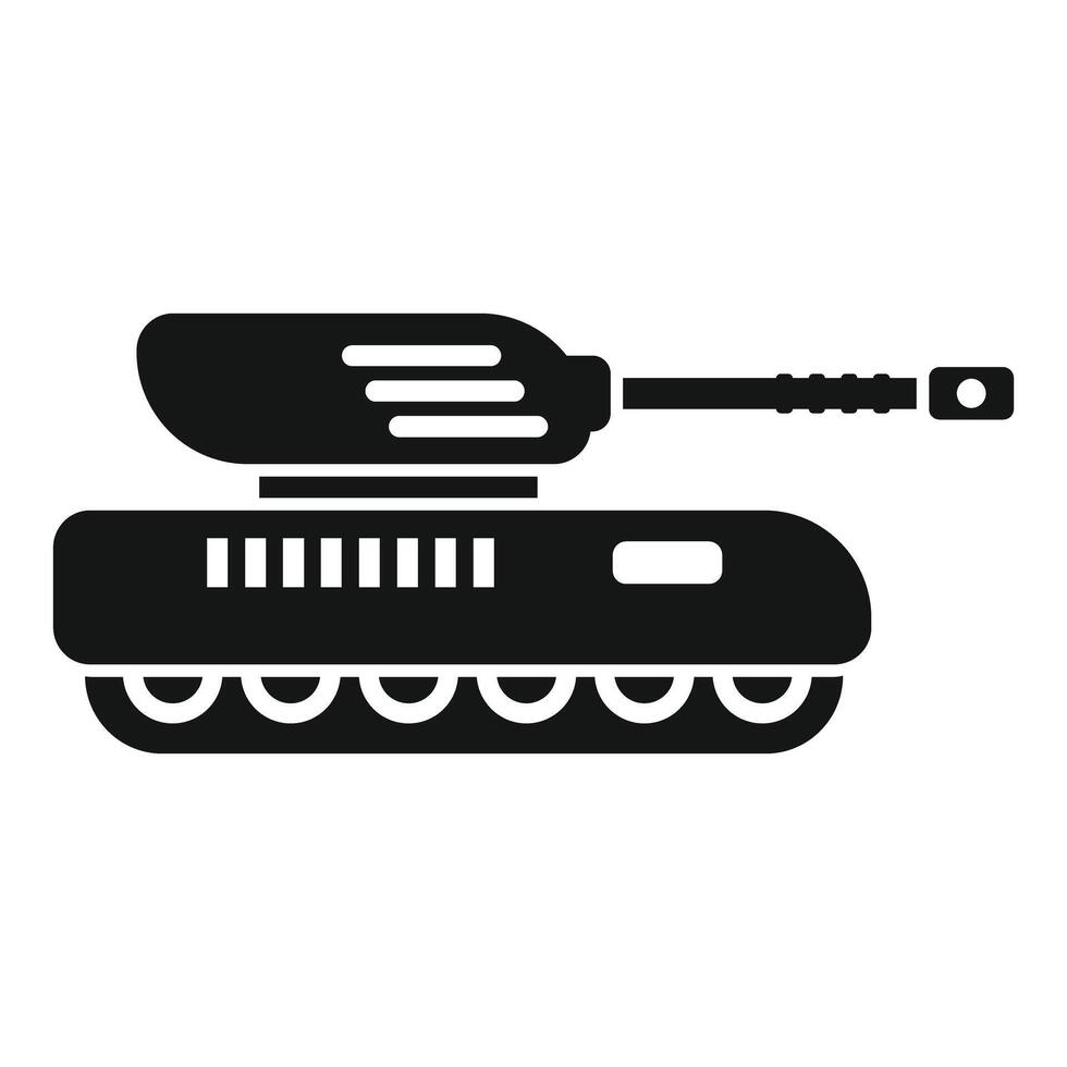Military tank silhouette icon vector