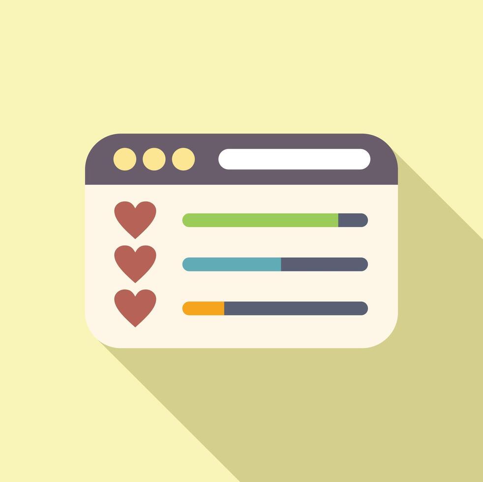 Flat design illustration of website interface vector