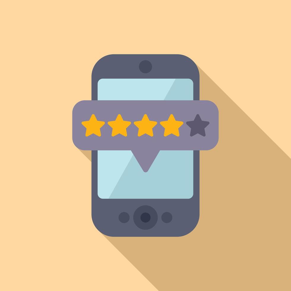 Mobile review rating illustration vector