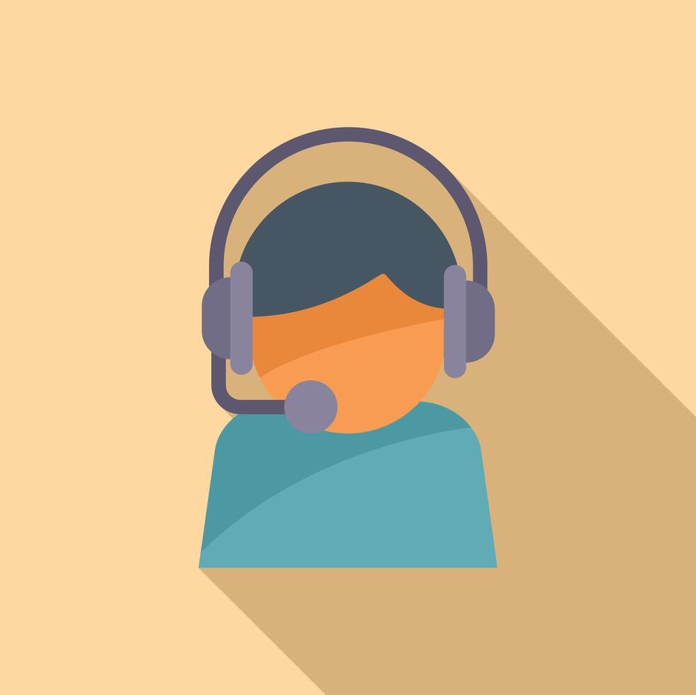 Customer service icon with headset vector
