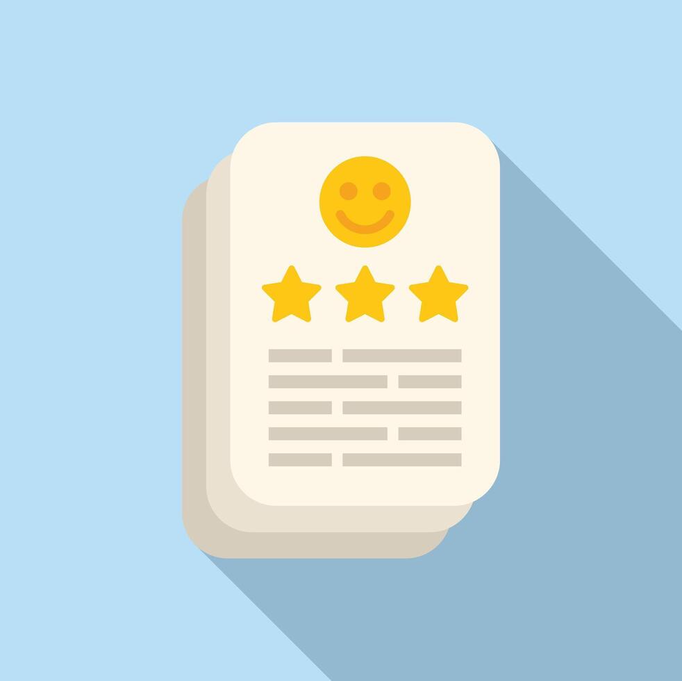 Positive feedback form with stars and smiley vector