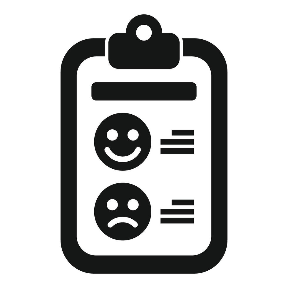Customer satisfaction feedback form icon vector
