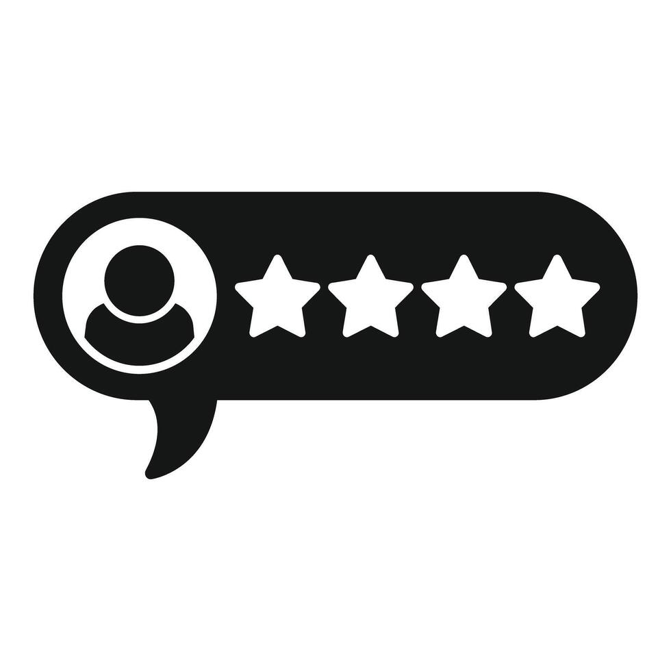 Customer feedback icon with one star rating vector