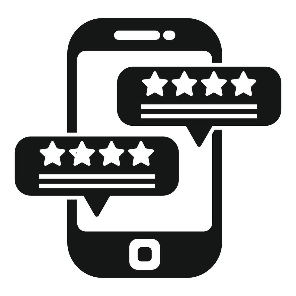 Mobile user feedback concept icon vector