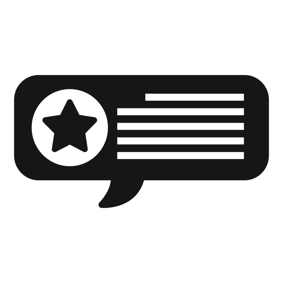 Chat bubble with star icon illustration vector
