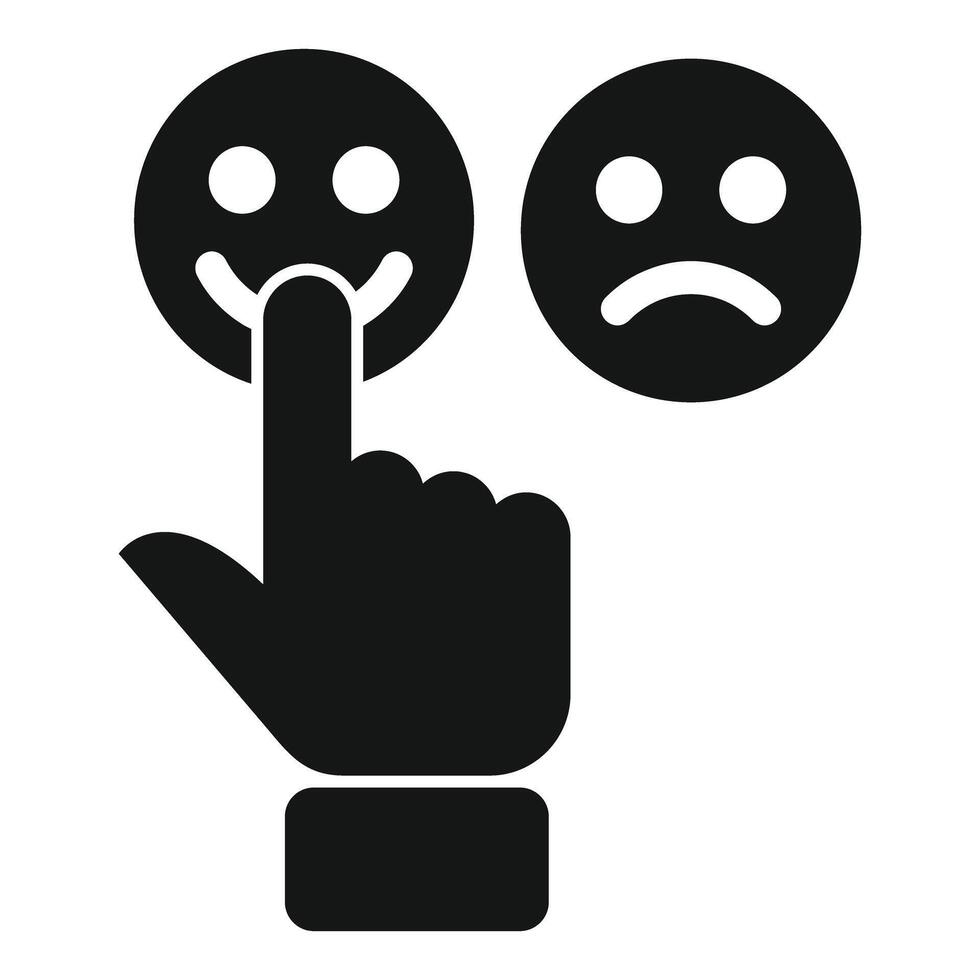 Customer feedback concept with happy and sad emojis vector