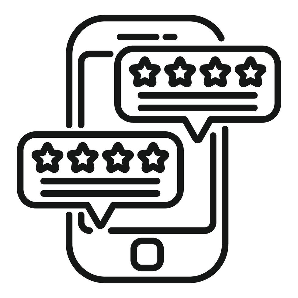 Mobile rating and review concept icon vector