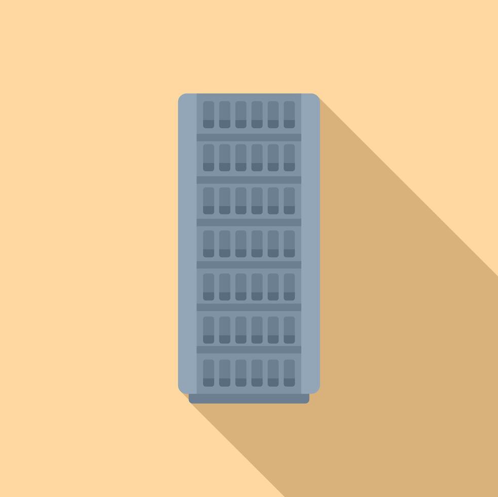 Modern highrise building on warm background vector