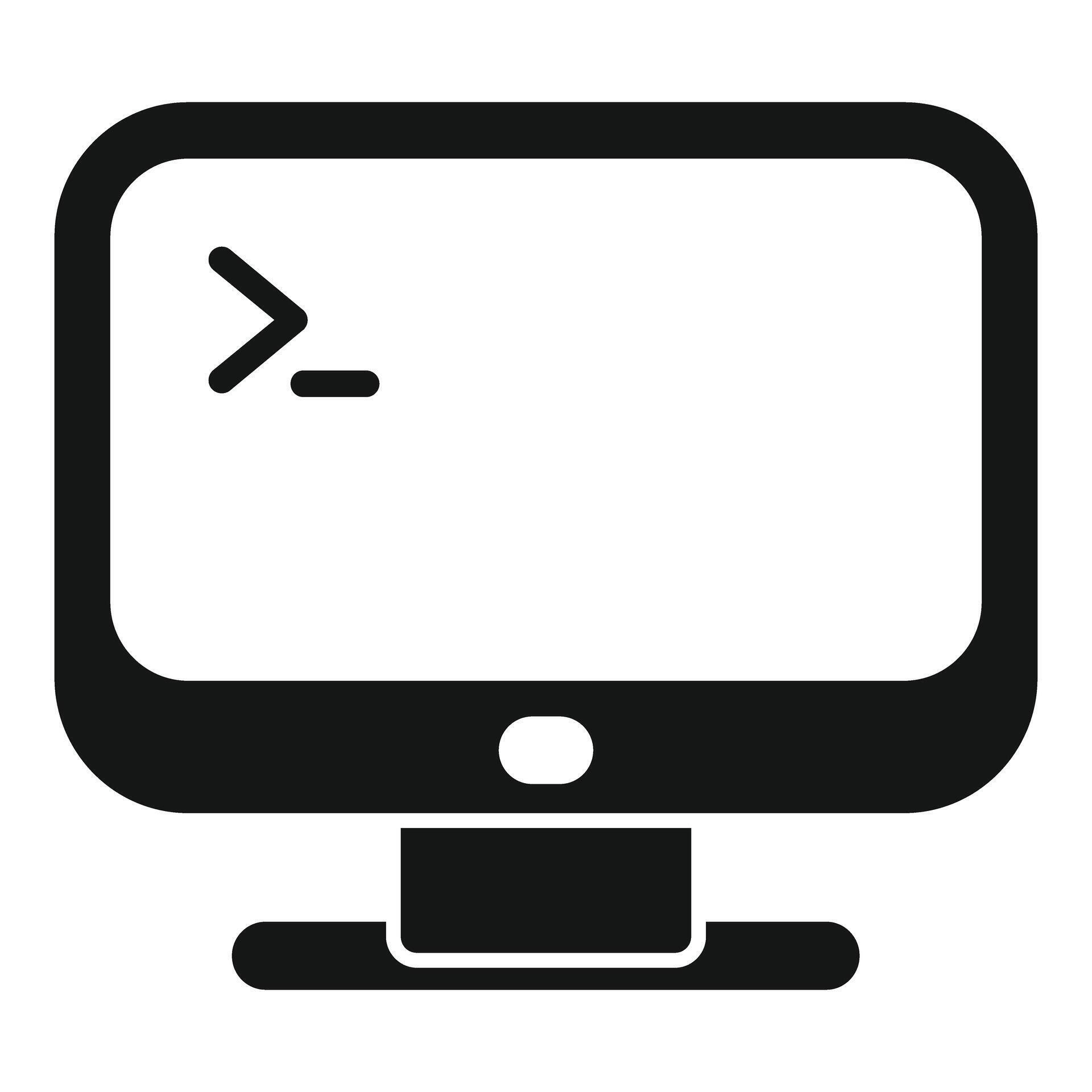Minimalist command line interface icon 46041152 Vector Art at Vecteezy