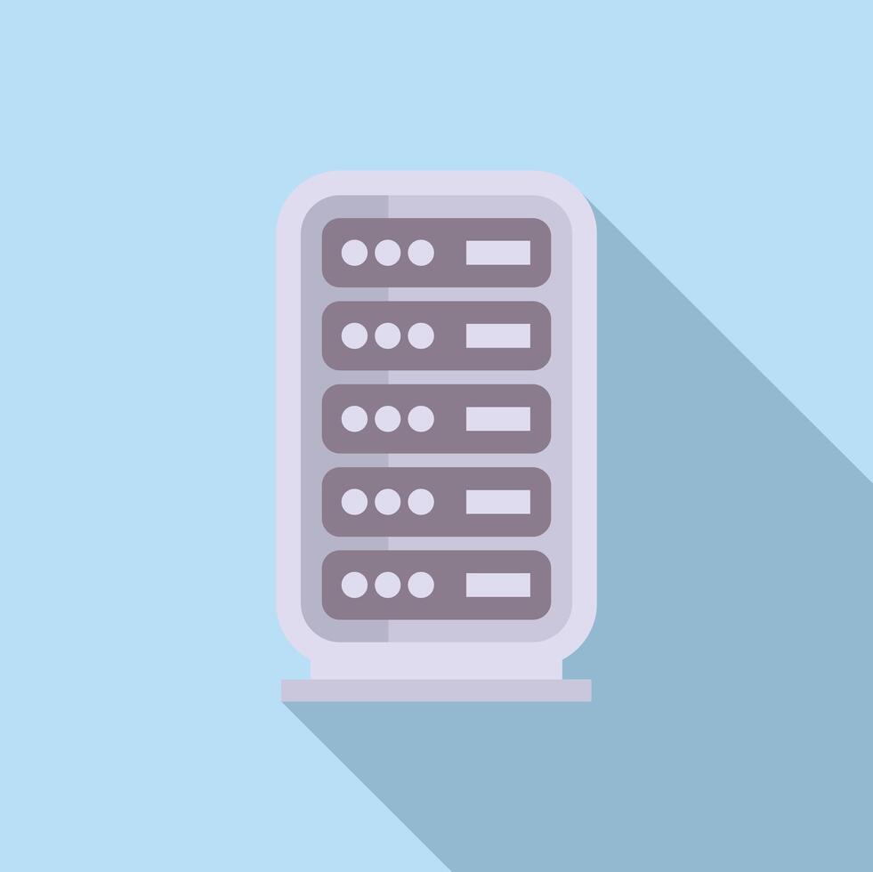 Flat design data server icon vector