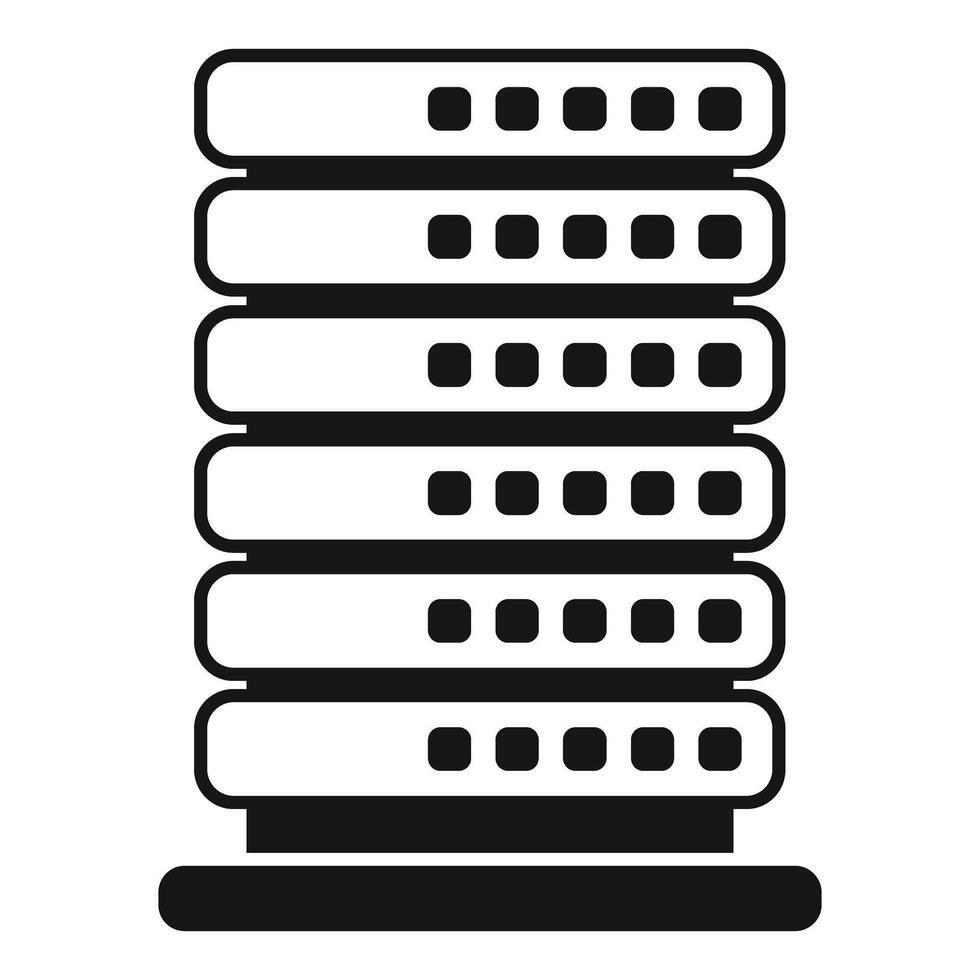 illustration of server rack icon vector