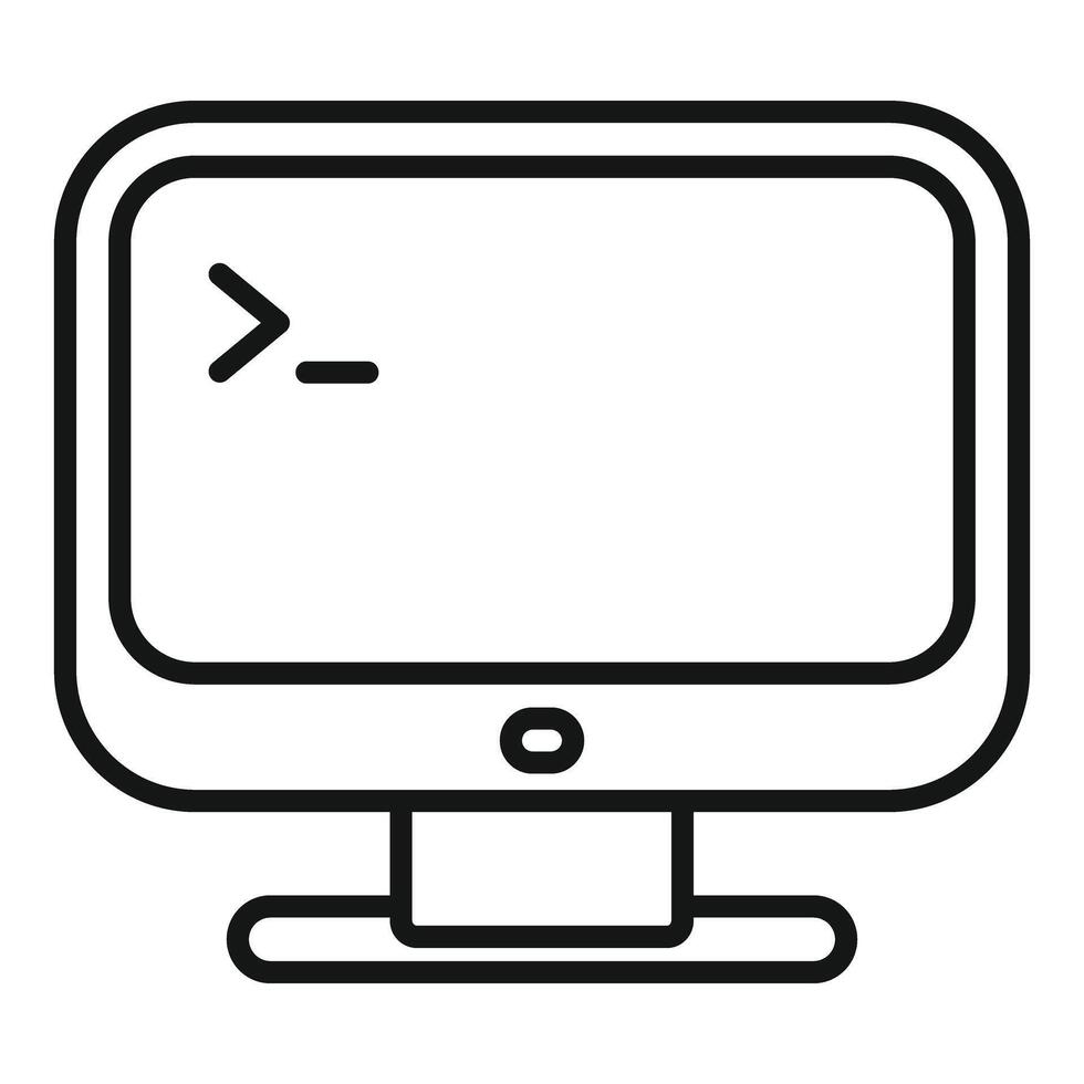 Minimalist computer terminal line icon 46041199 Vector Art at Vecteezy