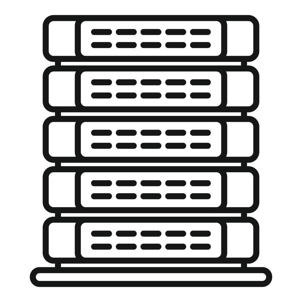 illustration of a data server rack vector