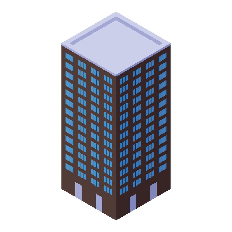 graphic of a modern isometric skyscraper, suitable for urban design themes vector