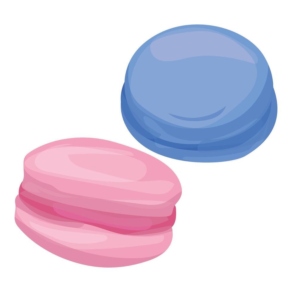 graphic of a blue round candy and pink candy discs vector