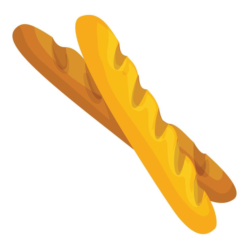Cartoon french baguette bread illustration vector