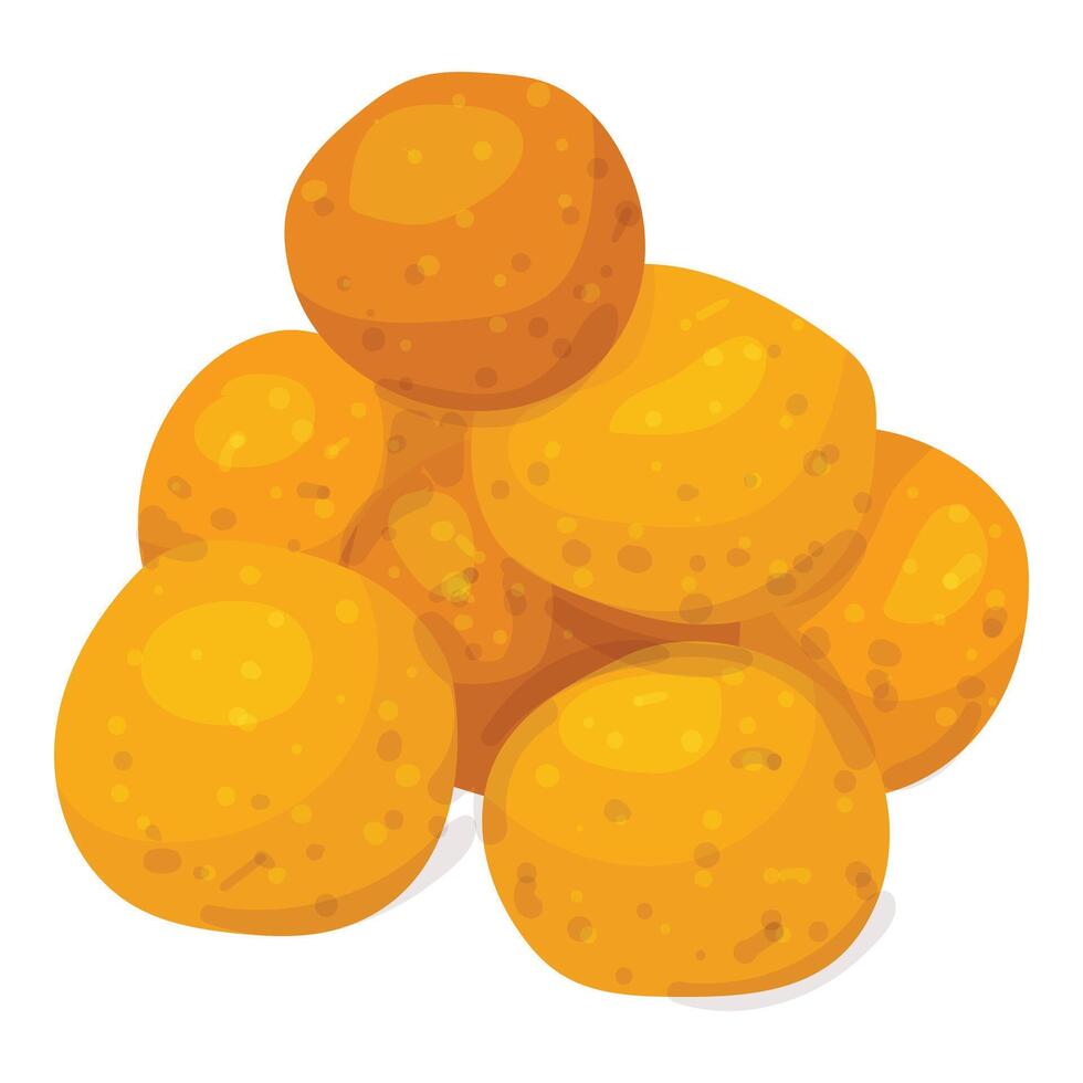 Pile of cartoon style oranges illustration vector