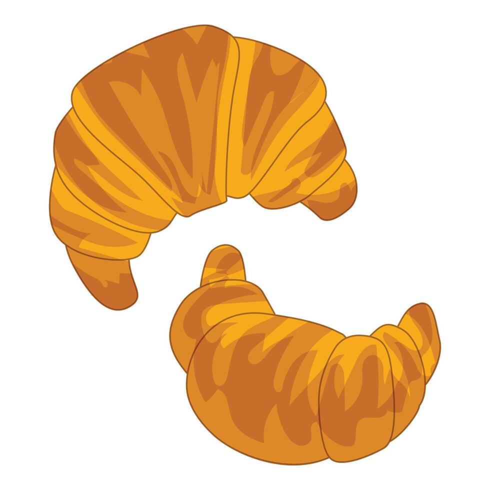 illustration of fresh croissants vector