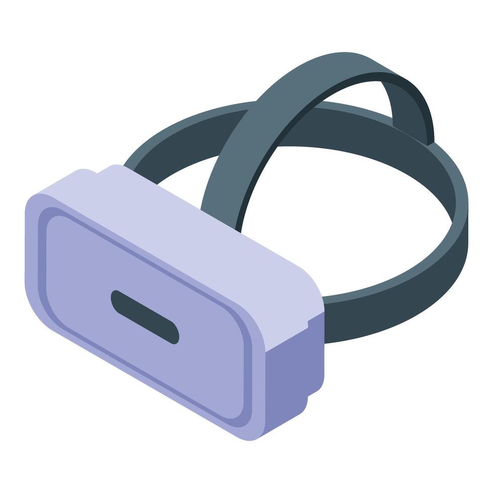 Isometric virtual reality headset icon vector