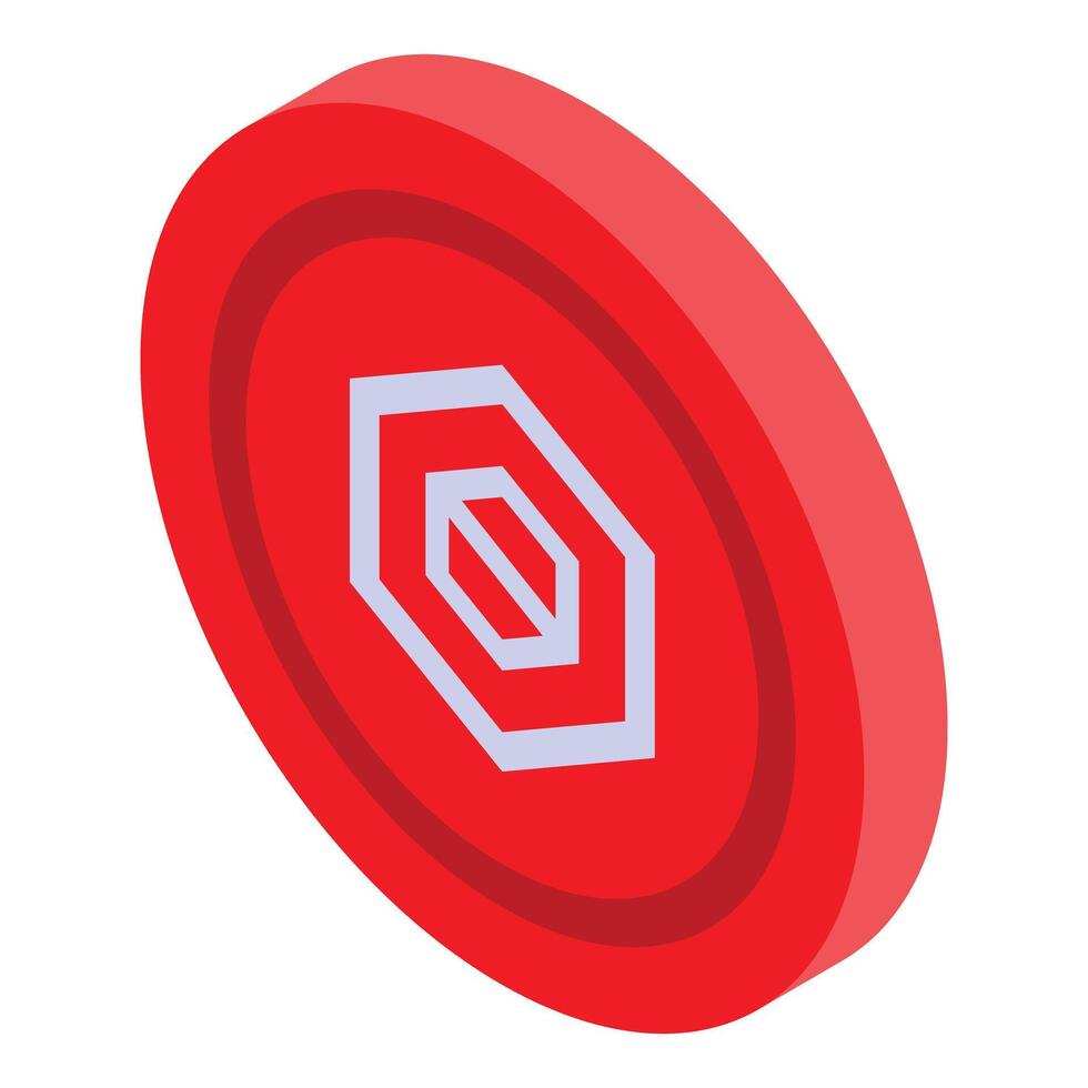Isometric red seal stamp illustration vector