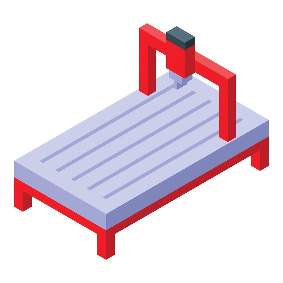 Isometric gym bench press illustration vector