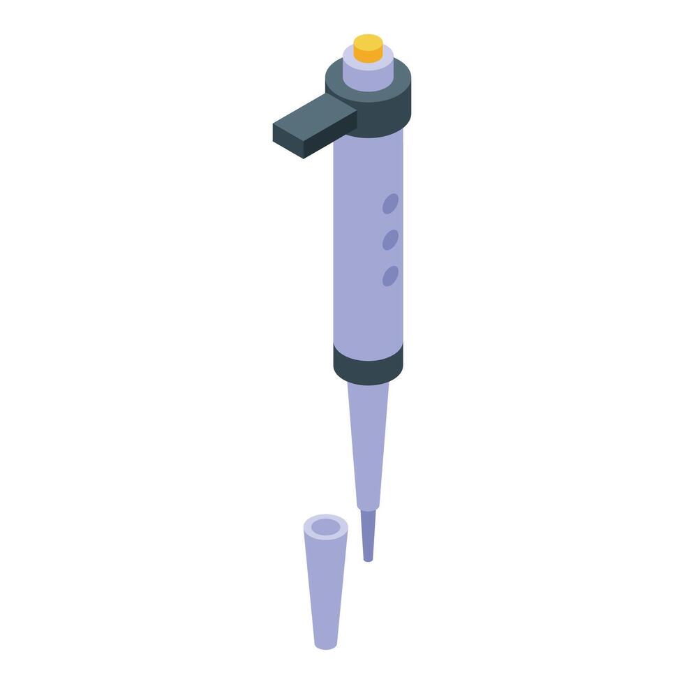 Isometric micro pipette illustration vector