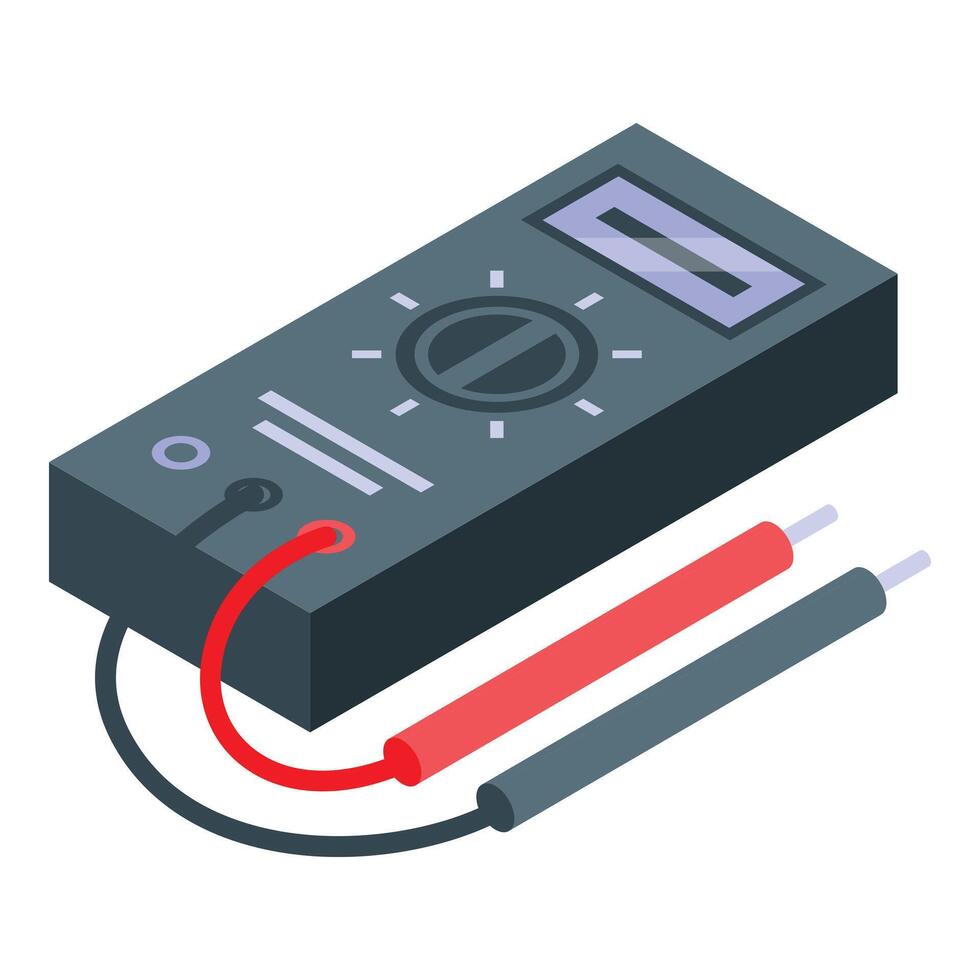 Isometric digital multimeter illustration vector