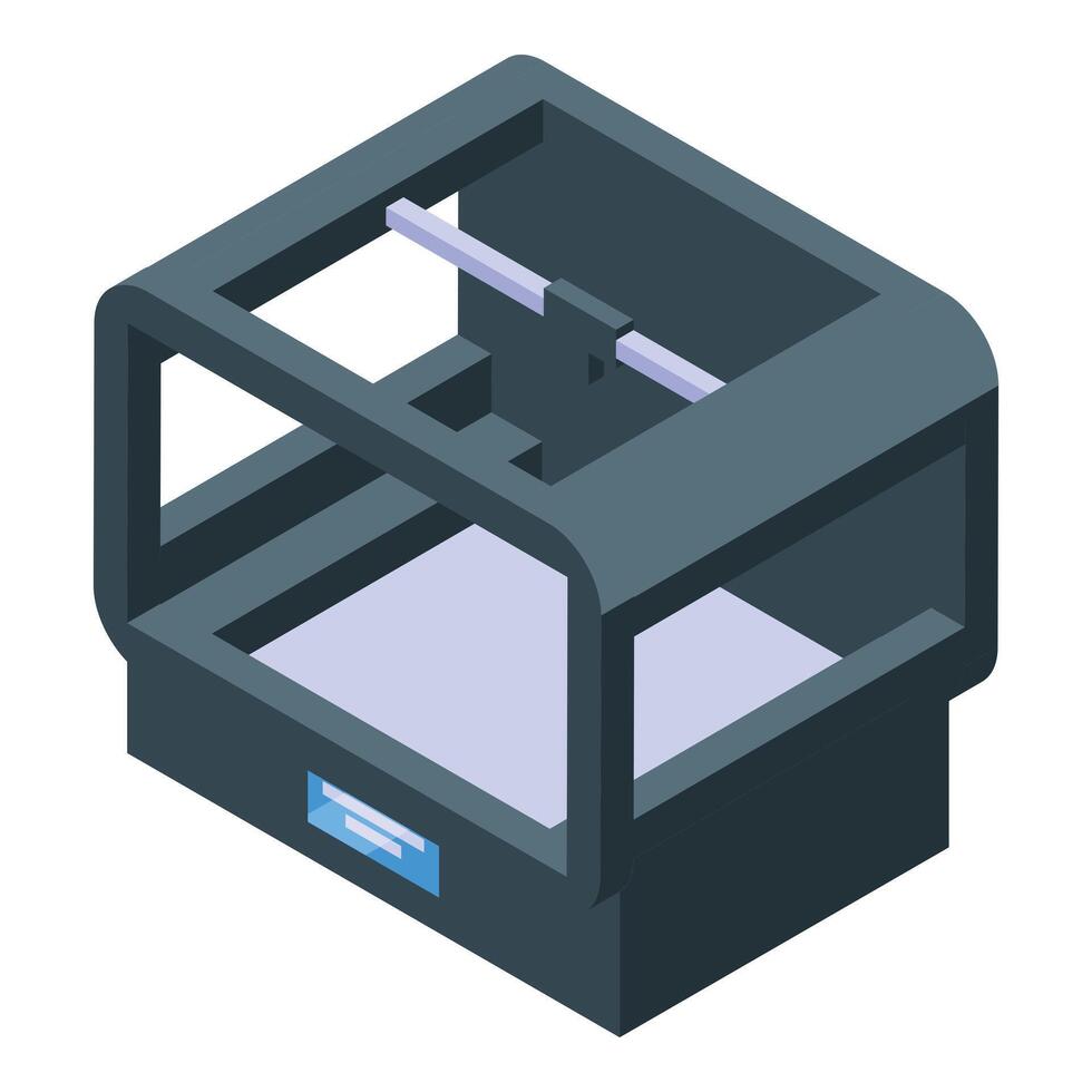 Isometric illustration of 3d printer vector