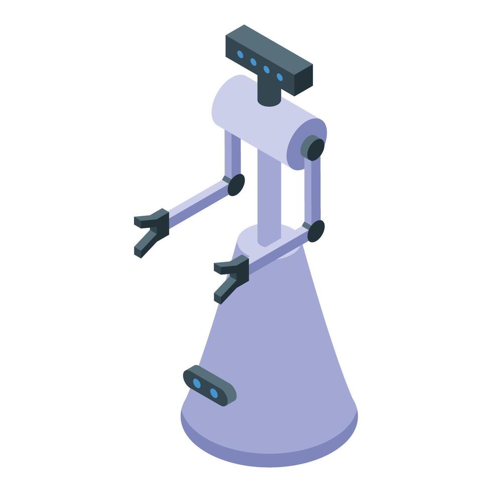 Digital isometric illustration of a modern microscope for scientific research vector