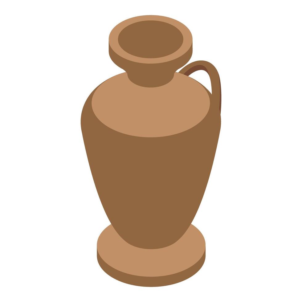 Isolated cartoon ancient vase illustration vector