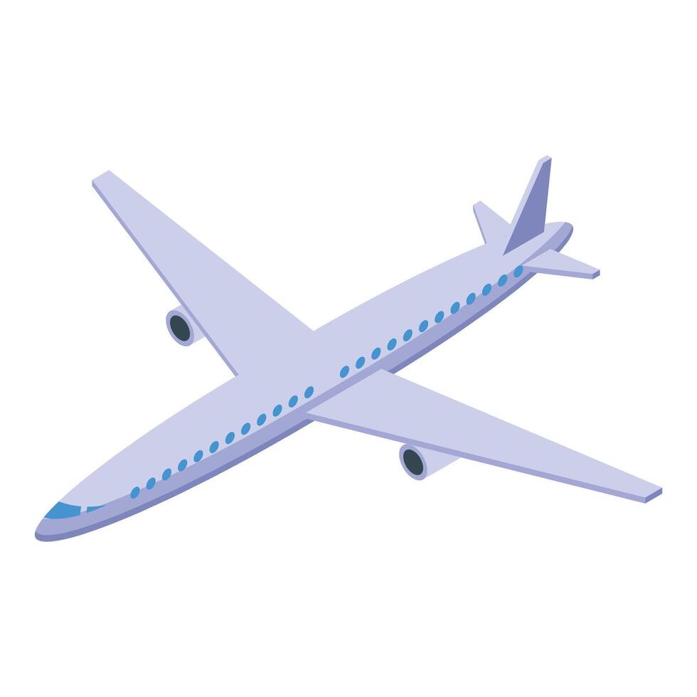 Isometric airplane illustration on white background vector