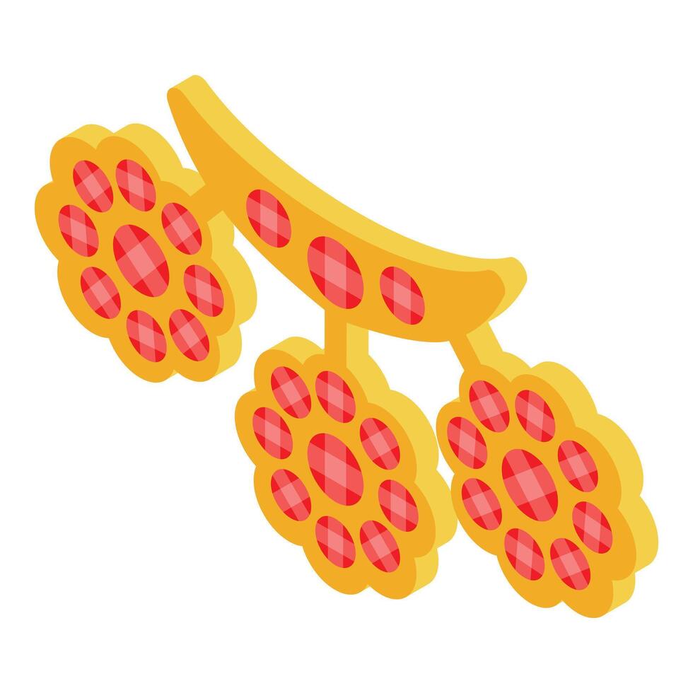 Bright cartoon grape cluster illustration vector