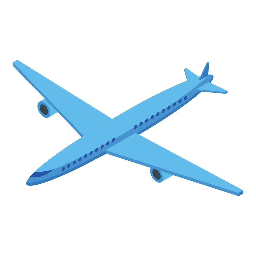 Cartoon airplane isolated on white background vector