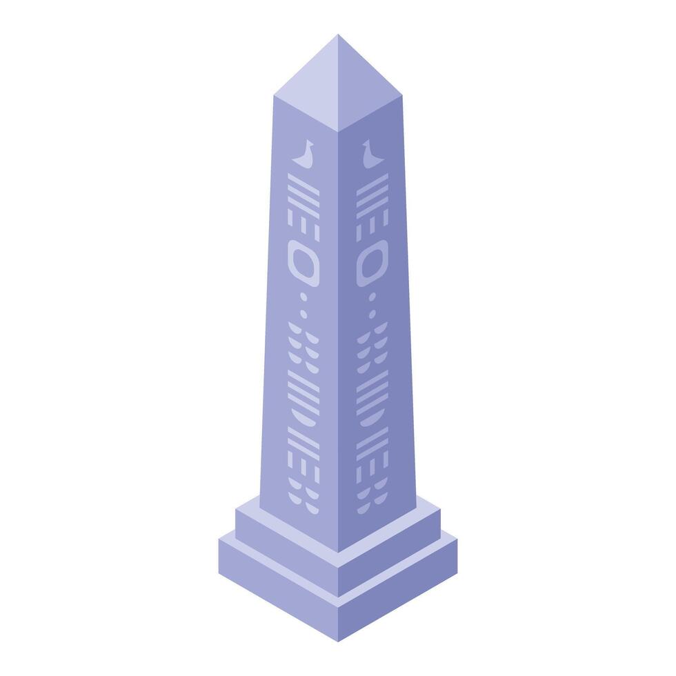 Isometric illustration of a modern obelisk vector