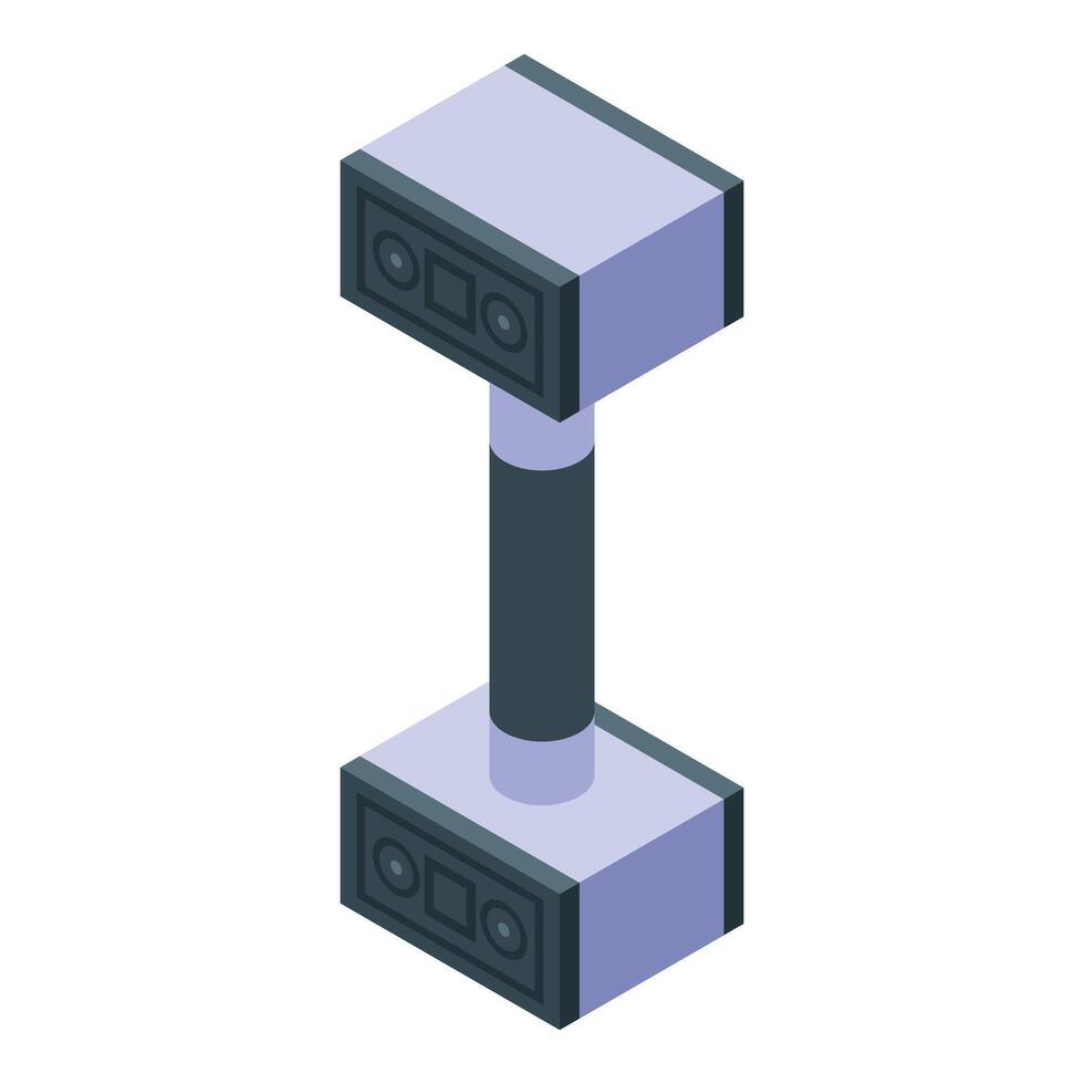 Isometric 3d hammer icon illustration vector