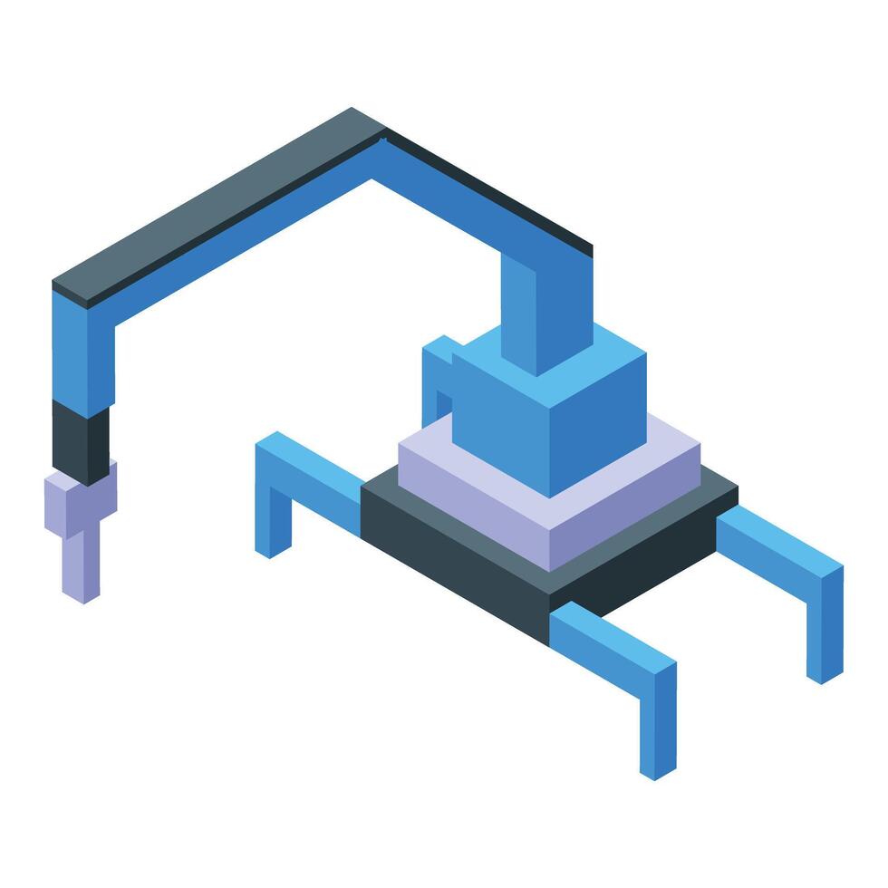 Isometric illustration of 3d printer vector