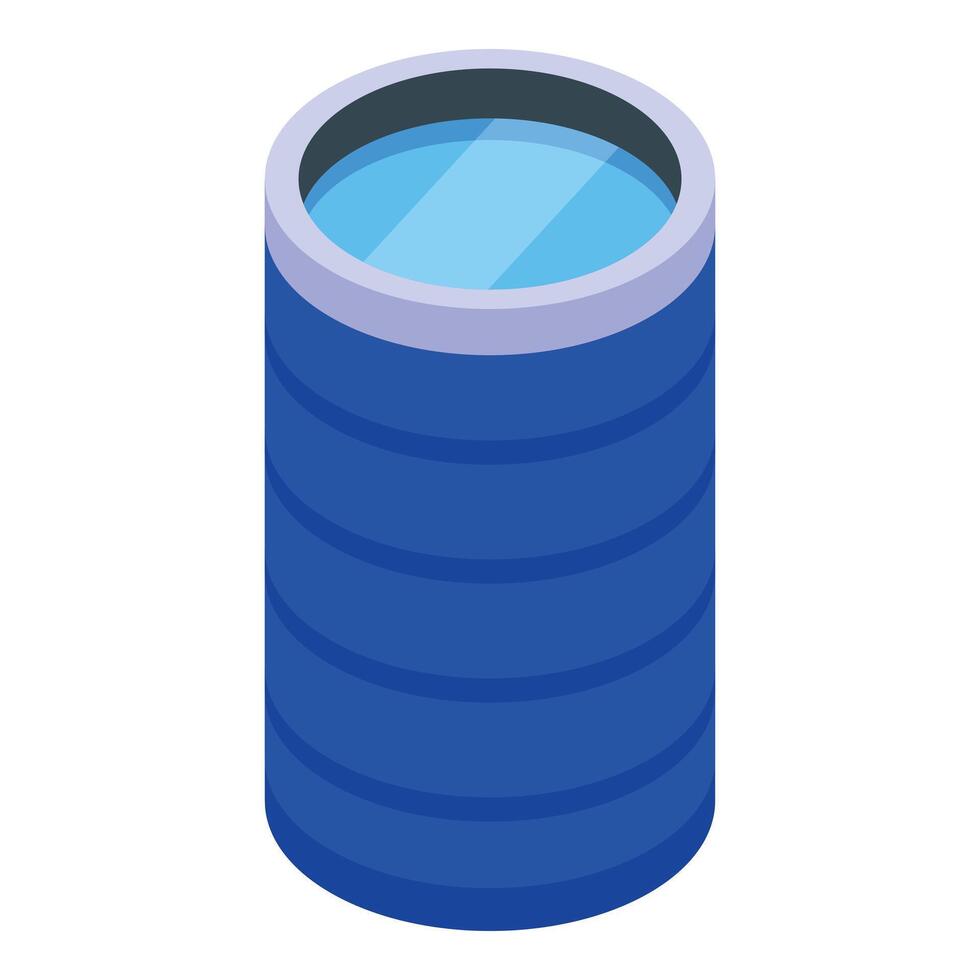 Isometric 3d blue battery icon vector