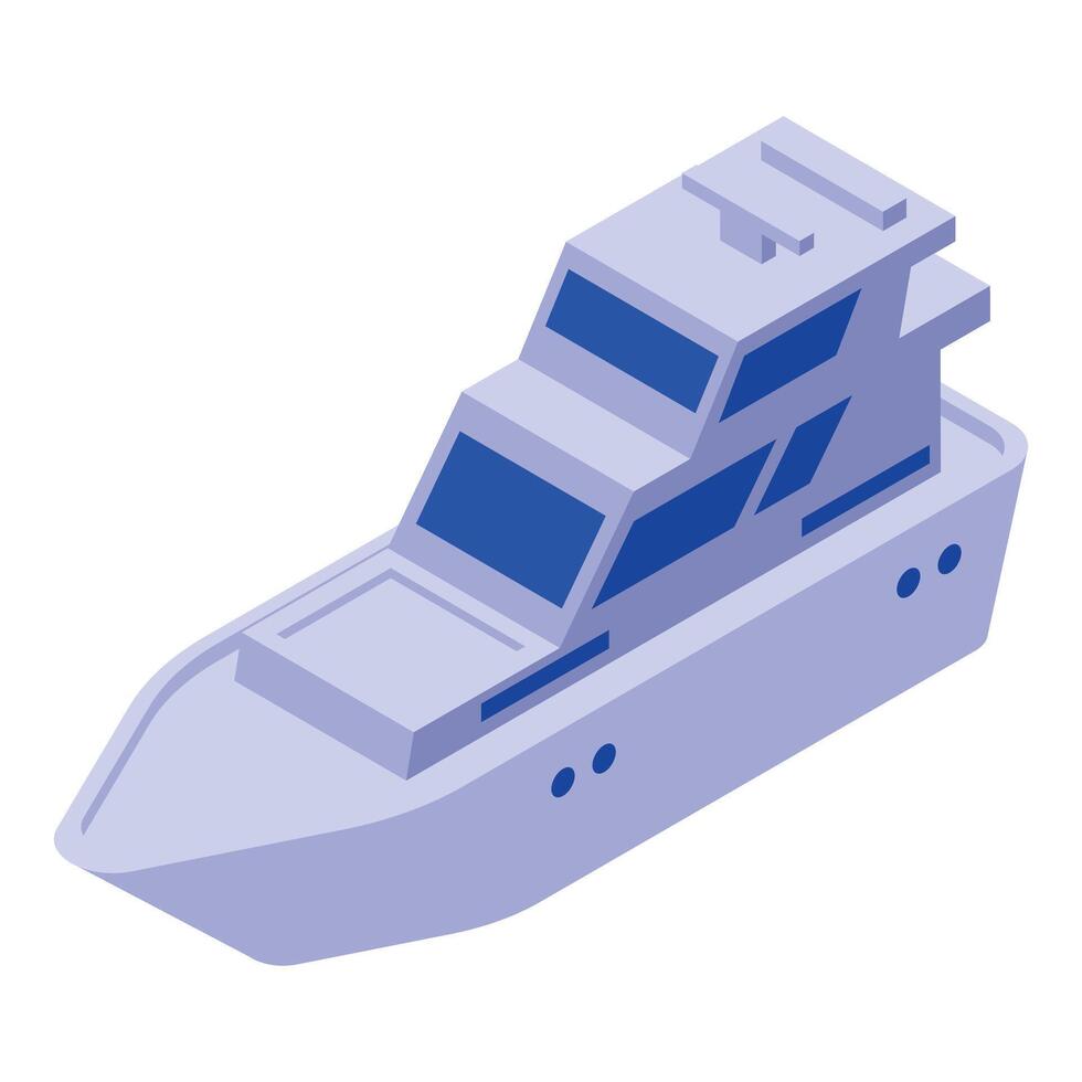 graphic of a blue cargo ship in isometric perspective, ideal for transport concepts vector