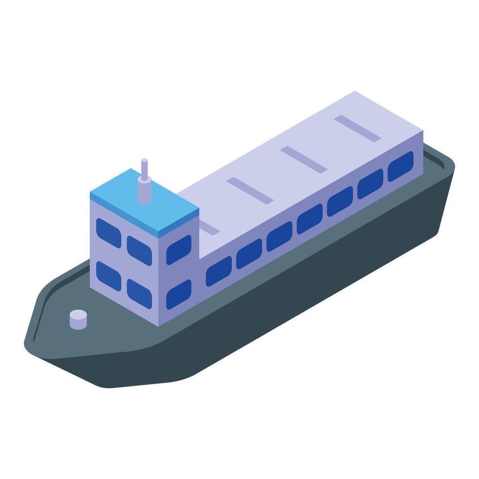 Isometric cargo ship illustration vector