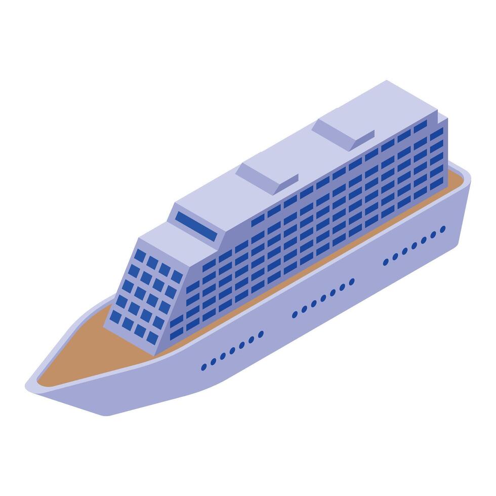 Isometric illustration of cruise ship vector
