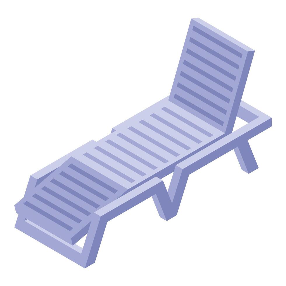 Isometric purple lounge chair illustration vector