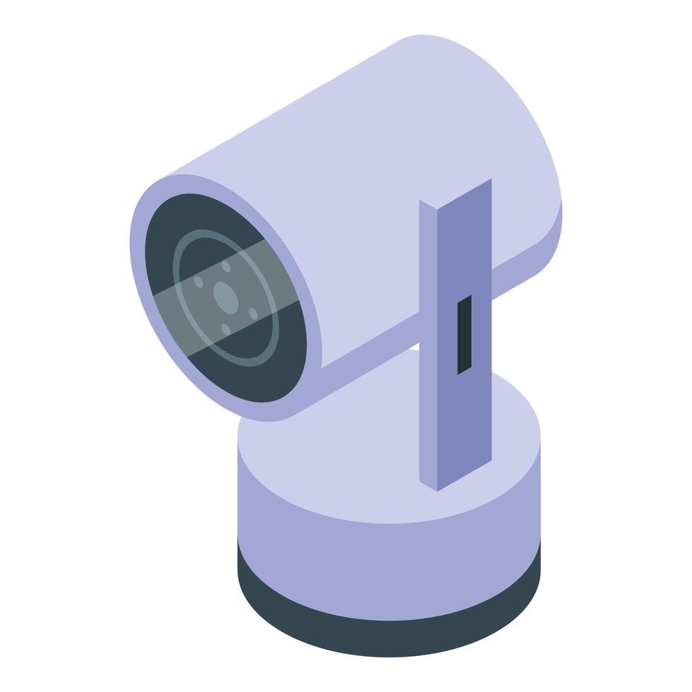 graphic of a modern isometric security camera in pastel colors, suitable for safety and surveillance themes vector