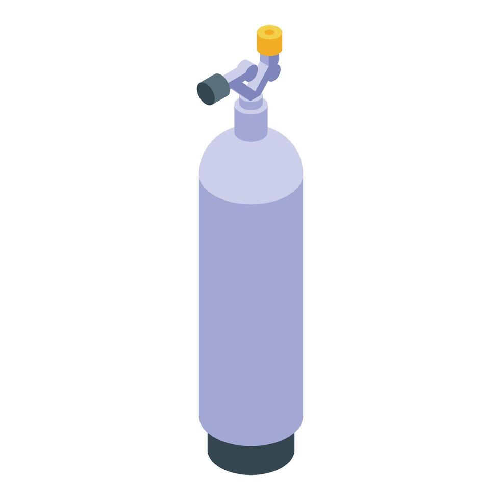 3d isometric view of an isolated fire extinguisher on a white background vector